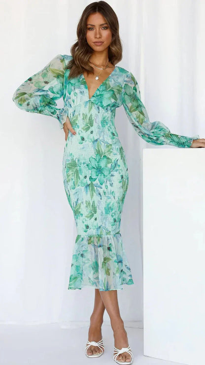 Meagan | Floral Puff Sleeve Dress