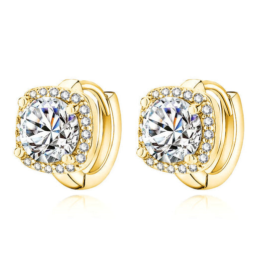Nadine square earrings | Gold 18k