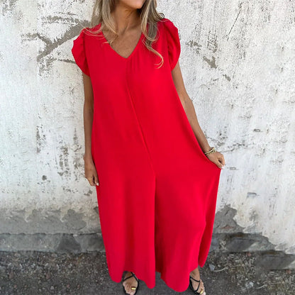 Carmella | Effortless V-Neck Jumpsuit